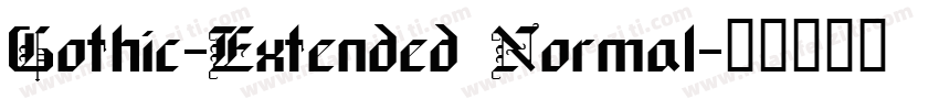 Gothic-Extended Normal字体转换